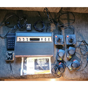 Vintage Sears Tele-Games Video Arcade Atari Console TESTED Working & Controllers